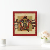 Laako'ob Uchben Mayan Folk Art DECOR Vierkante Klok (Huis)