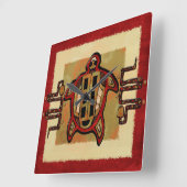 Laako'ob Uchben Mayan Folk Art DECOR Vierkante Klok (Hoek)