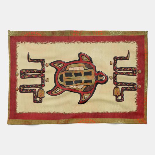 Laako'ob Uchben Mayan Folk Art Theedoek (Horizontaal)