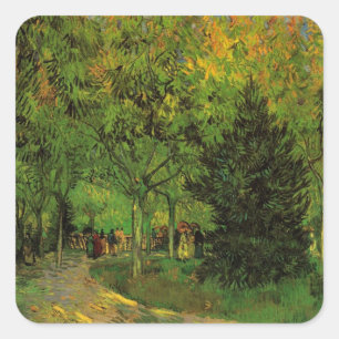 Laan in de publieke tuin, Arles door Vincent van G Vierkante Sticker