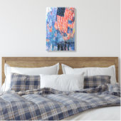 Laan in de regen van Frederick Childe Hassam Canvas Afdruk (Insitu (Slaapkamer))