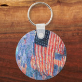 Laan in de regen van Frederick Childe Hassam Sleutelhanger (Voorkant)