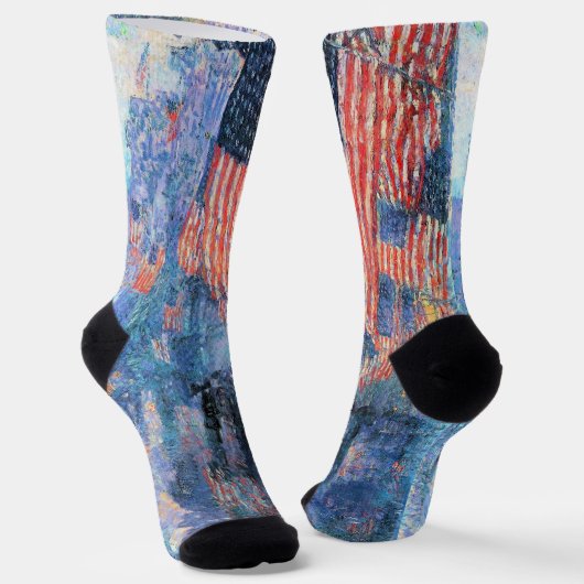 Laan in de regen van Frederick Childe Hassam Sokken (Gebogen)