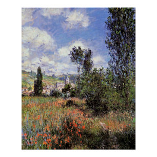 Laan in het klaprozenveld door Claude Monet Perfect Poster