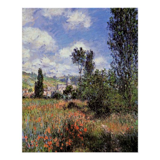Laan in het klaprozenveld door Claude Monet Perfect Poster (Voorkant)
