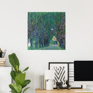Laan in Schloss Kammer Park door Gustav Klimt Poster