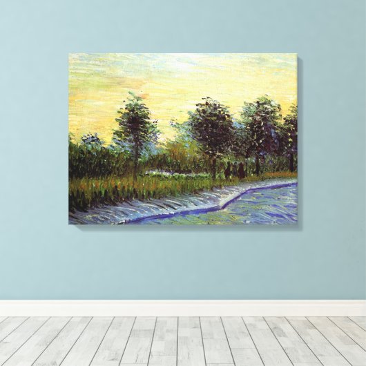 Laan in Voyer d'Argenson Park door Vincent van Gog Canvas Afdruk (Insitu (Houten vloer))