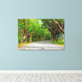 Laan met bomen landschap reis fotografie canvas afdruk (Insitu (Houten vloer))