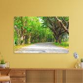 Laan met bomen landschap reis fotografie canvas afdruk (Insitu (Woonkamer))