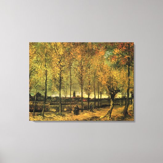 Laan met populieren door Vincent van Gogh Canvas Afdruk (Voorkant)