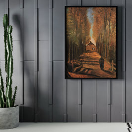 Laan met populieren in herfst door Vincent van Gog Poster