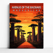 Laan van de Baobabs Madagaskar Canvas Muur Kunst Afdruk