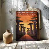 Laan van de Baobabs Madagaskar Canvas Muur Kunst Afdruk