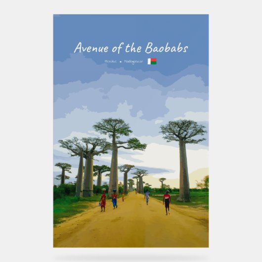 Laan van de Baobabs, Madagaskar - Landschap Acryl Bord (Voorkant)