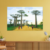 Laan van de Baobabs, Madagaskar - Landschap Canvas Afdruk (Insitu (Woonkamer))