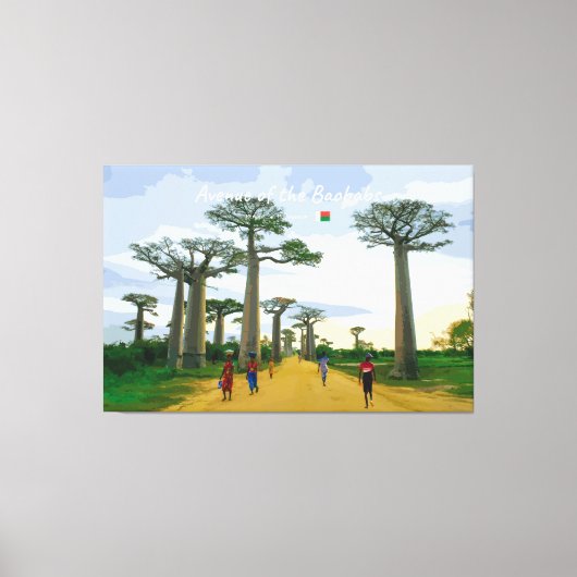 Laan van de Baobabs, Madagaskar - Landschap Canvas Afdruk (Voorkant)