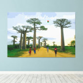 Laan van de Baobabs, Madagaskar - Landschap Canvas Afdruk (Insitu (Houten vloer))