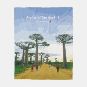 Laan van de Baobabs, Madagaskar - Landschap Fleece Deken