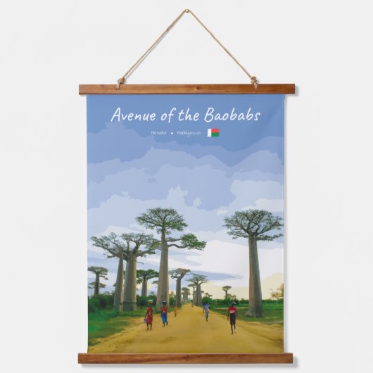 Laan van de Baobabs, Madagaskar - Landschap Hangend Wandkleed (Voorkant)