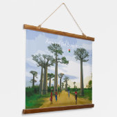 Laan van de Baobabs, Madagaskar - Landschap Hangend Wandkleed (Gebogen)