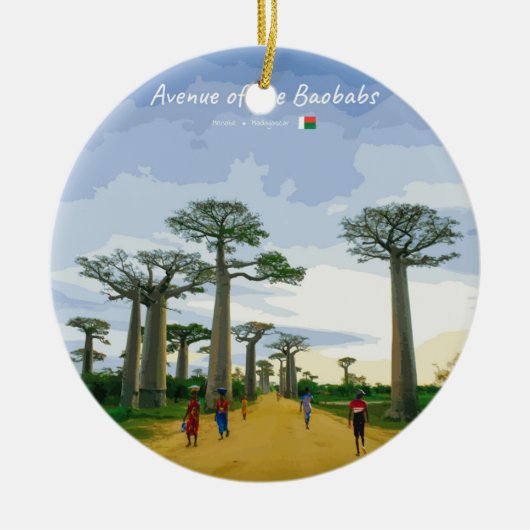 Laan van de Baobabs, Madagaskar - Landschap Keramisch Ornament (Voorkant)