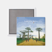 Laan van de Baobabs, Madagaskar - Landschap Magneet (Voorkant / Achterkant)