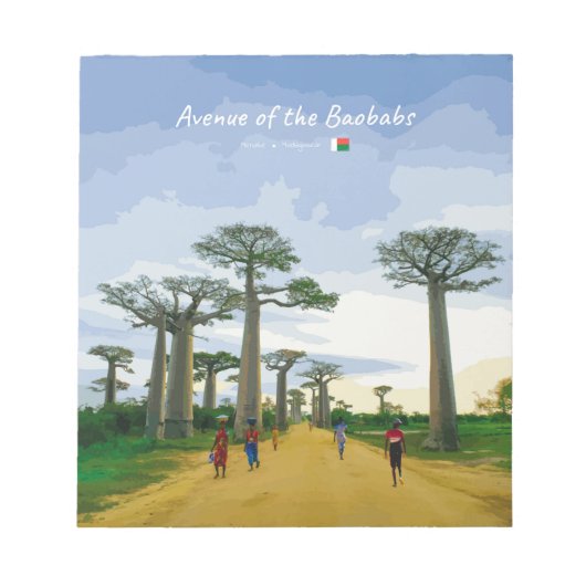 Laan van de Baobabs, Madagaskar - Landschap Notitieblok (Voorkant)