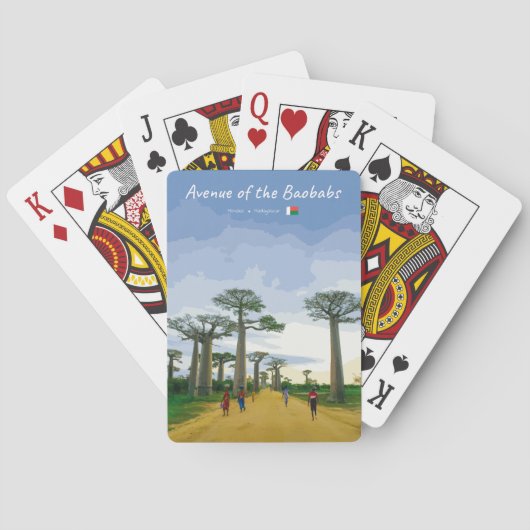 Laan van de Baobabs, Madagaskar - Landschap Pokerkaarten (Achterkant)