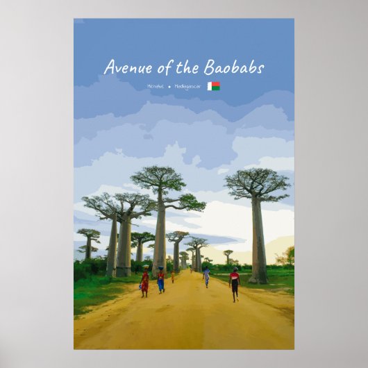 Laan van de Baobabs, Madagaskar - Landschap Poster (Voorkant)
