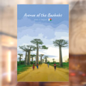 Laan van de Baobabs, Madagaskar - Landschap Raamsticker (Vel 2)