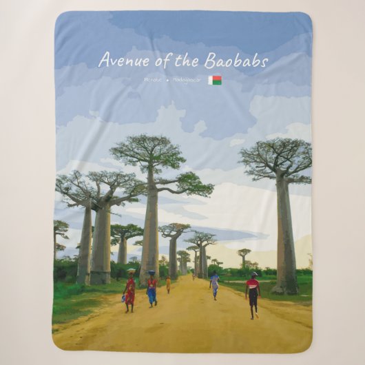 Laan van de Baobabs, Madagaskar - Landschap Sherpa Deken (Voorkant)