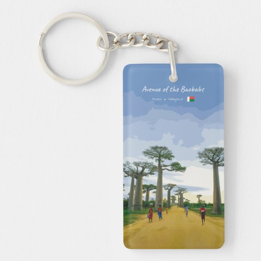 Laan van de Baobabs, Madagaskar - Landschap Slim Sleutelhanger (Voorkant)
