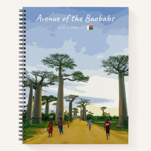 Laan van de Baobabs, Madagaskar - Landschap Spr Notitieboek (Voorkant)