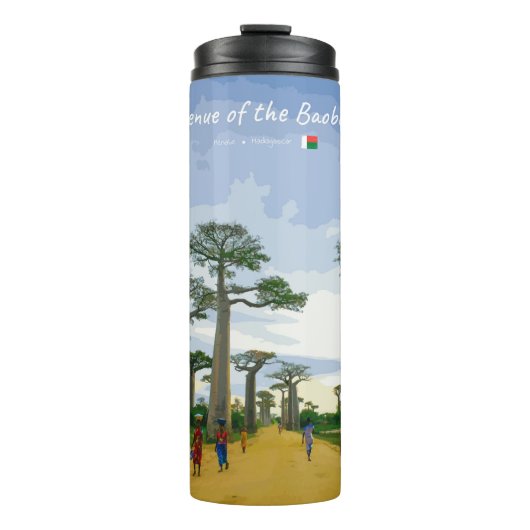 Laan van de Baobabs, Madagaskar - Landschap Thermosbeker (Voorkant)