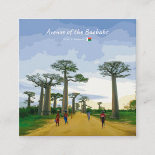 Laan van de Baobabs, Madagaskar - Landschap Vierkante Visitekaartje