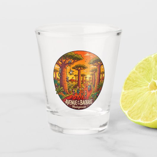 Laan van de Baobabs Madagaskar Shot Glas (Voorkant)