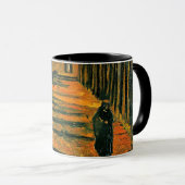 Laan van populieren bij zonsondergang mok (Voorkant rechts)