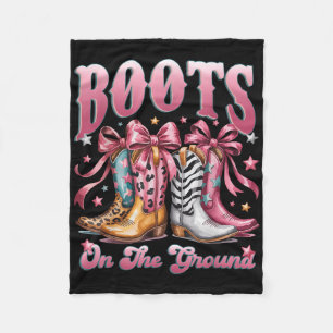 Laars Cowboy Westerse Cowgirl Roze Luipaard Laarze Fleece Deken