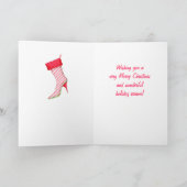 Laars die van de Hiel van de pepermunt de Hoge Feestdagen Kaart (Binnen)