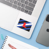 Laars Pride-vlag Sticker (Laptop met iPhone)