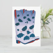 Laars-scoot wenskaart (blauw) kaart (Staand voorkant)