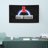Laars trots spandoek (Beurs)