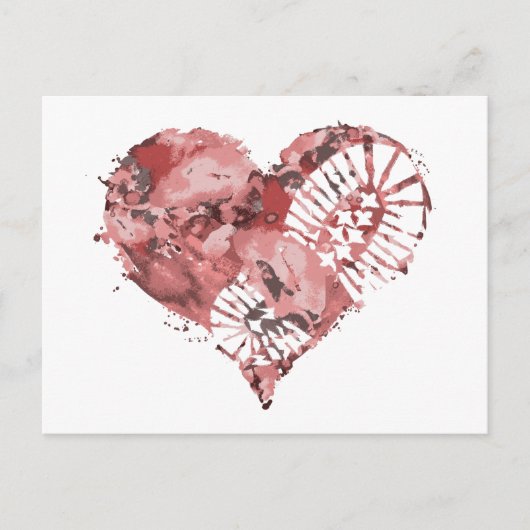 laarsstomp hart feestdagenkaart (Voorkant)