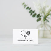 laarsstomp hart visitekaartje (Staand voorkant)