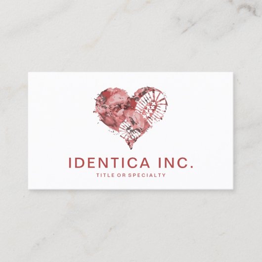 laarsstomp hart visitekaartje (Voorkant)