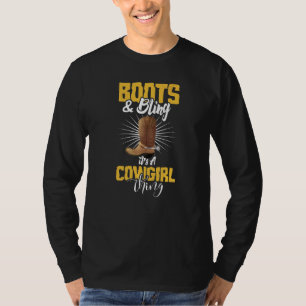 Laarzen bling cowgirl 1 t-shirt
