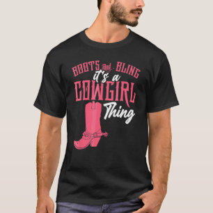 Laarzen bling cowgirl t-shirt