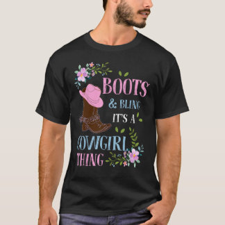 Laarzen Bling het is een Cowgirl ding Schattig Lie T-shirt