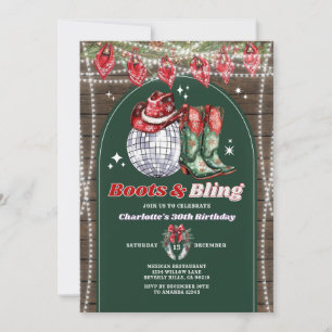 Laarzen & Bling Volwassene Verjaardag Kerstfeest H Kaart