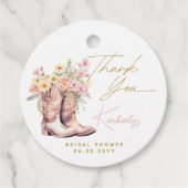 Laarzen Bloem Bloemen Bloem Cowgirl Bruidsmeisje B Bedankjes Labels (Voorkant)